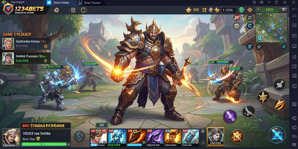 Tangkapan layar gameplay 1234BETS menampilkan aksi strategi yang mendebarkan.