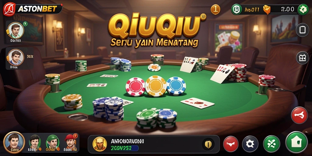 Tangkapan layar gameplay ASTONBET menampilkan suasana seru QiuQiu.