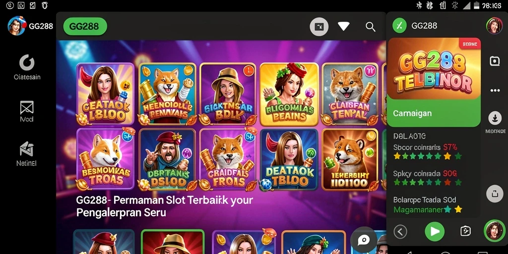 Gameplay seru GG288 dengan berbagai tema slot menarik.