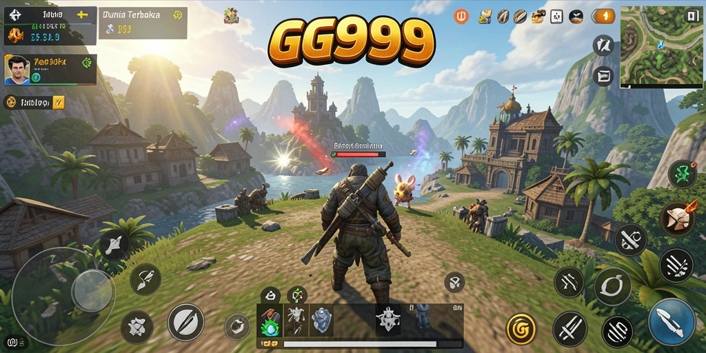 Gameplay seru di dunia terbuka GG999 yang penuh petualangan.