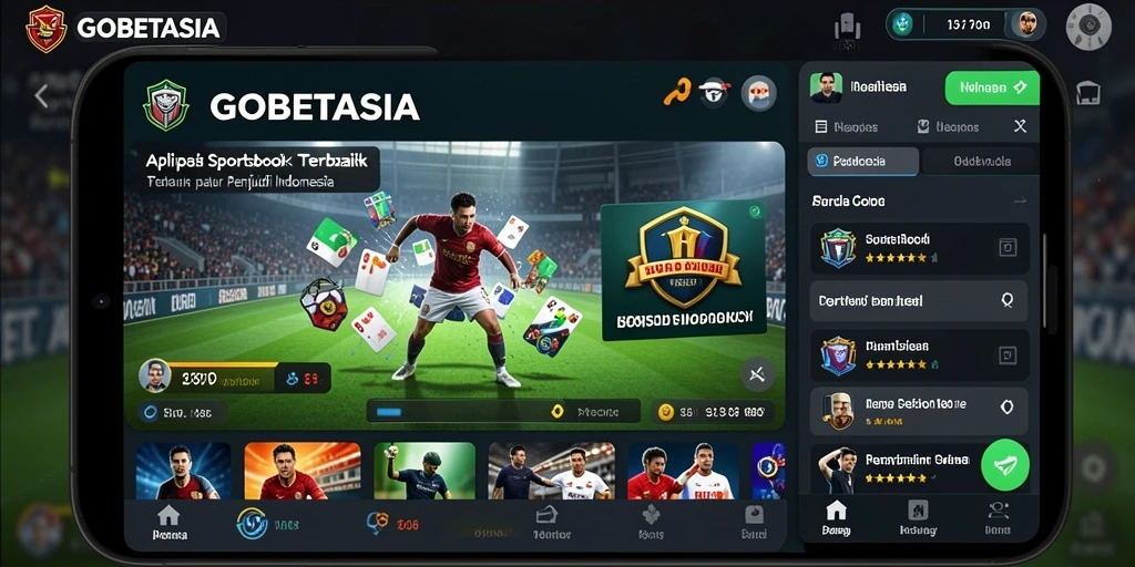 Tampilan interaktif dari fitur taruhan langsung GOBETASIA.