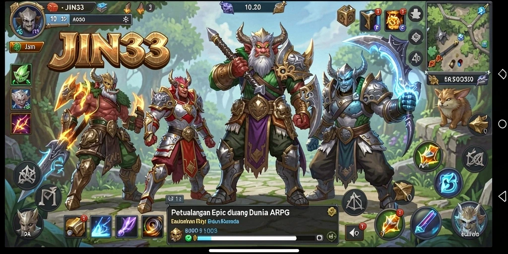 Tampilan gameplay JIN33 yang menawan dan penuh aksi.