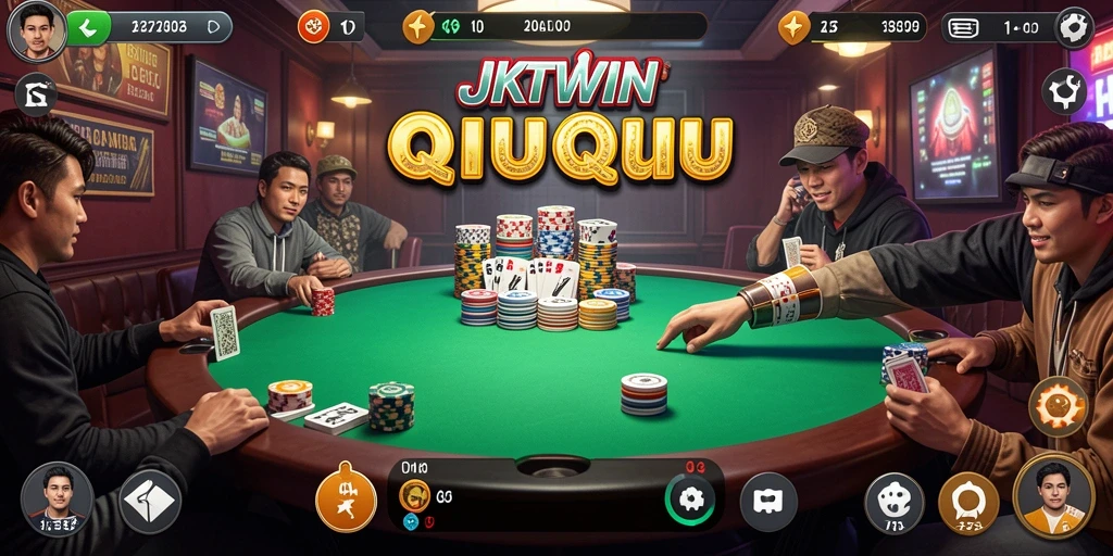 Tampilan gameplay seru JKTWIN yang menantang pemain QiuQiu.