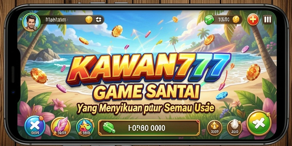 Tampilan gameplay KAWAN777 yang seru dan penuh warna.