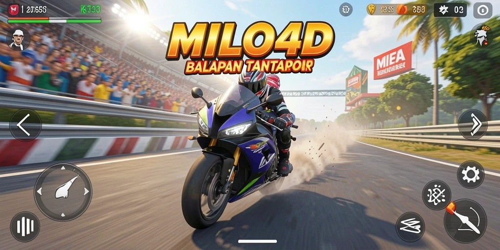 Gameplay seru di MILO4D dengan balapan motor yang mendebarkan.