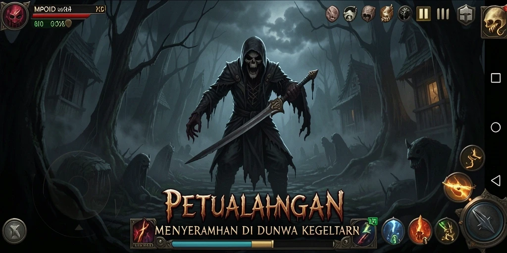 Screenshot menakutkan dari gameplay MPOID menunjukkan suasana yang mencekam.