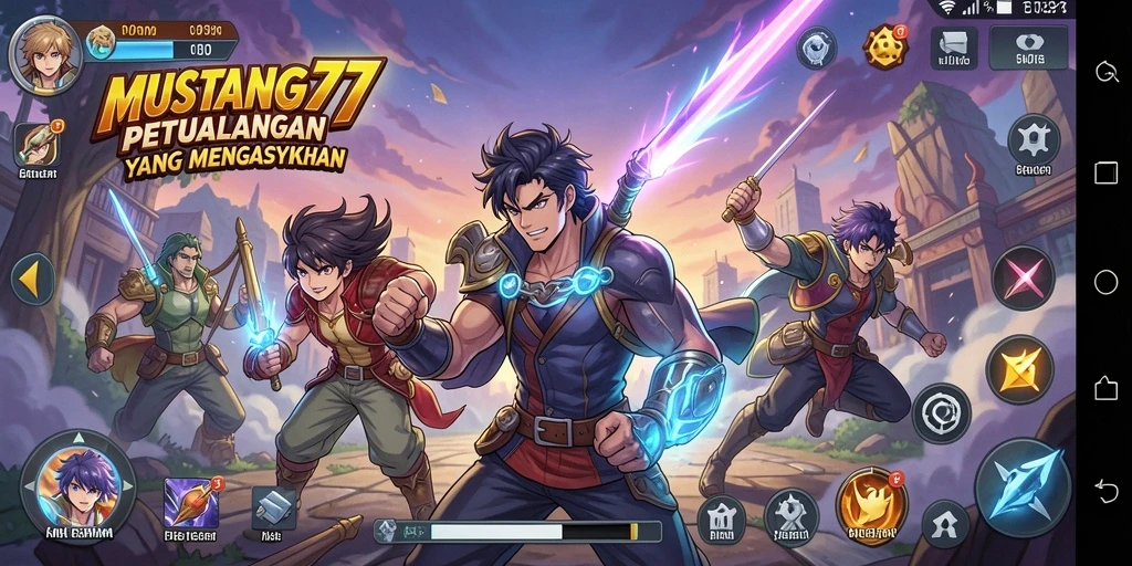 Screenshot utama MUSTANG77 yang menampilkan gameplay Anime yang seru dan menarik.