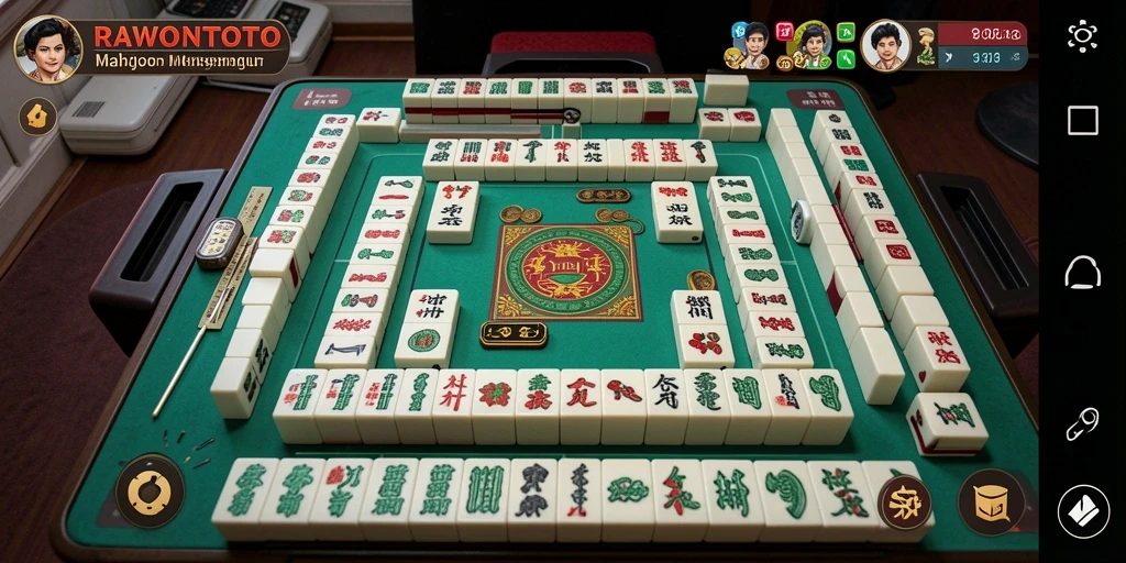 Tampilan gameplay Mahjong yang seru di RAWONTOTO.