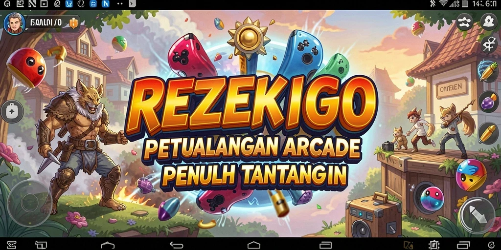 Screenshot utama REZEKIGO menampilkan gameplay yang dinamis dan menarik.