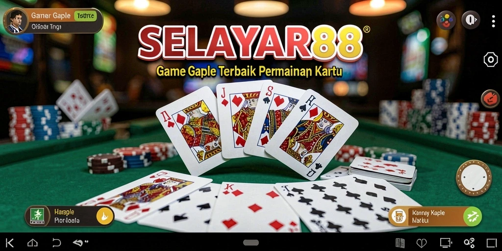 Tampilan gameplay seru SELAYAR88 dalam permainan Gaple.
