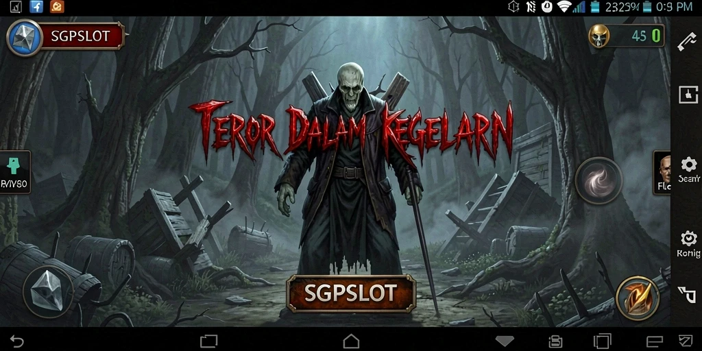 Gameplay SGPSLOT menampilkan suasana kegelapan dan teror yang mendebarkan.