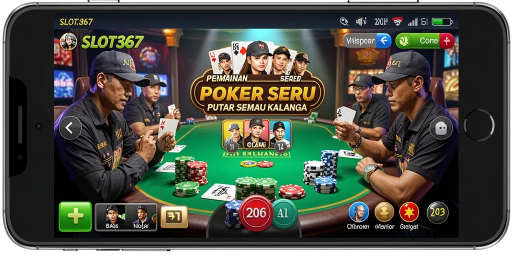 Menampilkan gameplay seru dari permainan Poker di SLOT367.