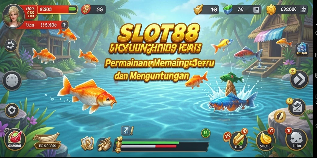 Screenshot gameplay SLOT88 menampilkan aksi memancing yang seru dan grafis menarik.