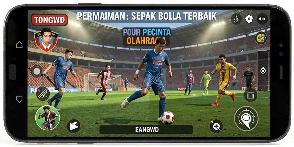 TONGWD menampilkan aksi seru dalam pertandingan sepak bola.