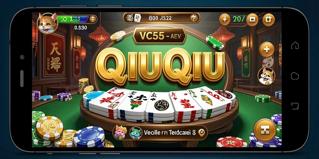 Tampilan gameplay QiuQiu yang seru dan menarik.