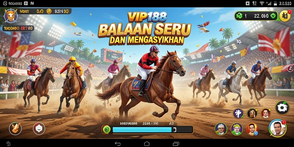Tampilan adegan balapan mendebarkan di VIP188.